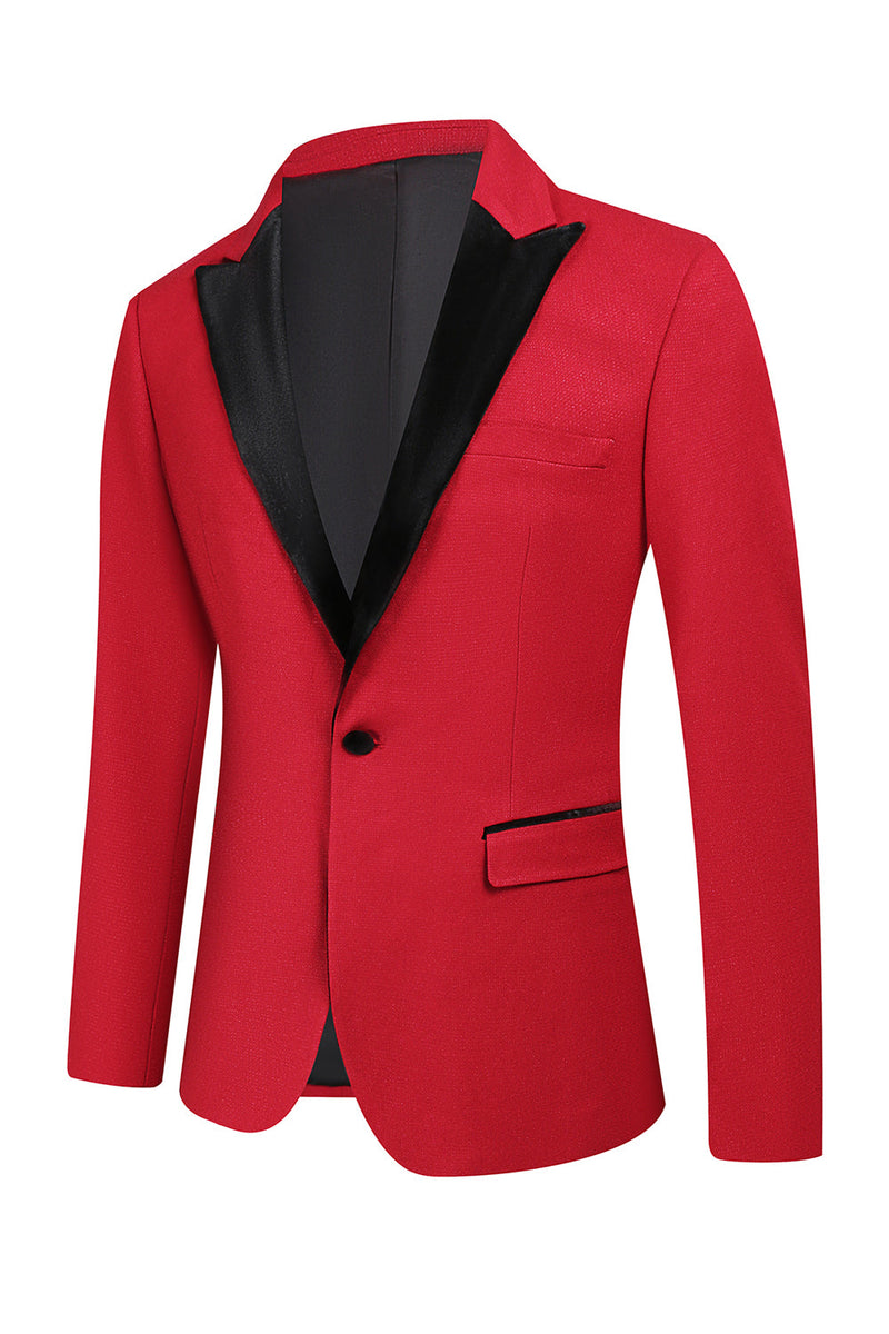 Load image into Gallery viewer, Red Peak Lapel One Button 2 Piece Menns Prom Suits
