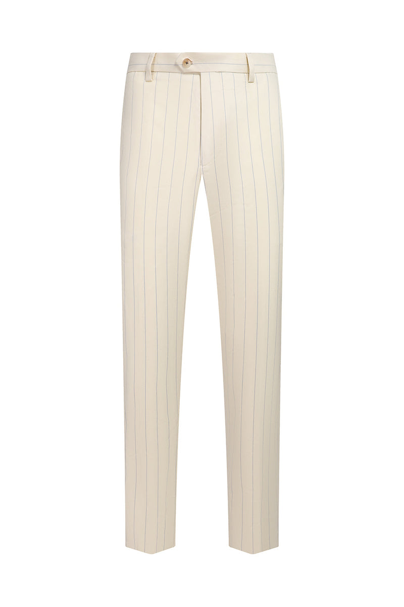 Load image into Gallery viewer, Hvit 3 Piece Pinstriped menn Prom Suits
