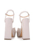 Load image into Gallery viewer, Ivory Chunky Heeled Ankel Strap Platform Sandal