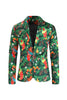 Load image into Gallery viewer, Grønt trykt 3 stykke hakket jakke jul herre dresser