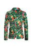 Load image into Gallery viewer, Grønt trykt 3 stykke hakket jakke jul herre dresser