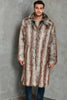 Load image into Gallery viewer, Kaffe Lapel Neck Long Open Front Faux Fur Menn Coat