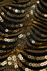 Load image into Gallery viewer, Glitrende svart og gyldne paljetter Lappeteppe menn Blazer