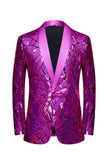 Glitrende Silver Mirror Menn Blazer