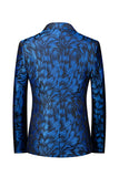 Hakket jakkeslagsknapp Royal Blue Prom Blazer for menn