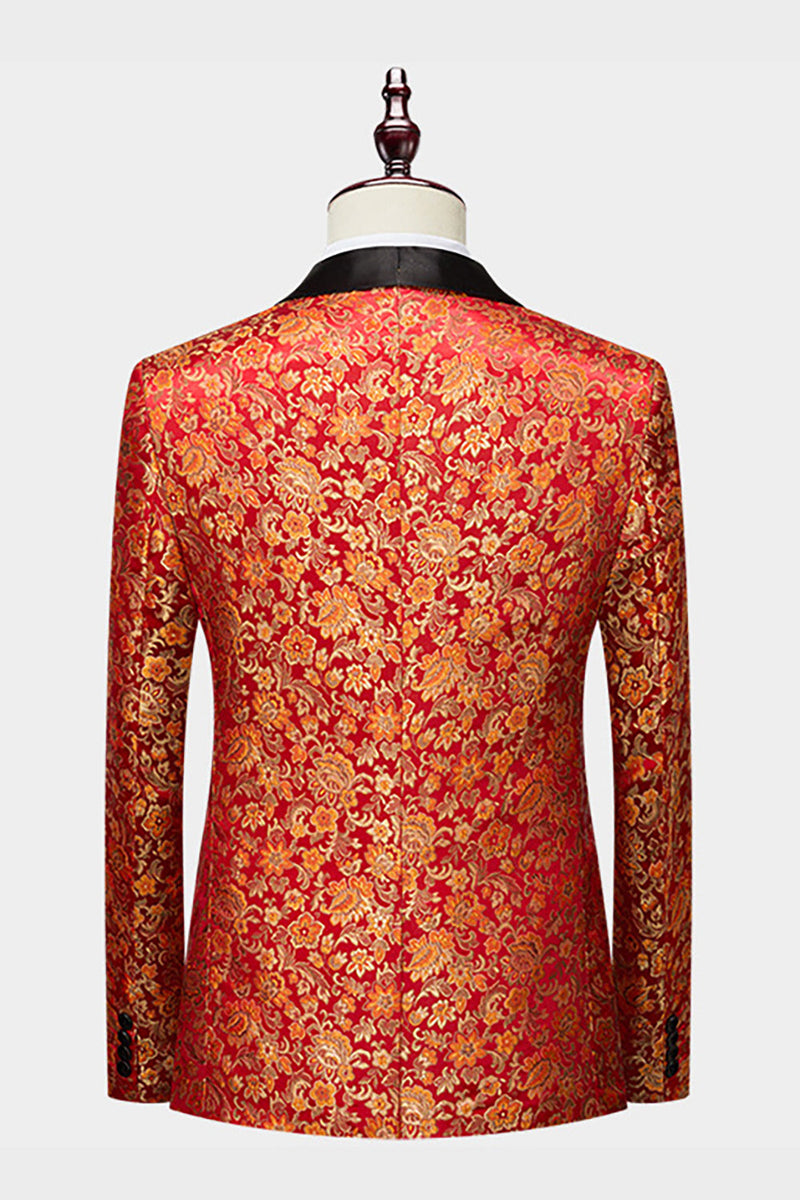 Load image into Gallery viewer, Oransje sjal jakkeslaget 2 stk herreballdrakter