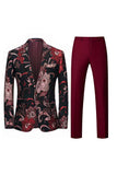 Lys rosa jacquard 2 stykke hakket lapel menns prom dresser