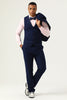 Load image into Gallery viewer, 3 stk Navy Blue Slim Fit Casual smoking dresser
