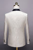 Load image into Gallery viewer, hvit sjal lapel jacquard prom menns 2 stk dresser