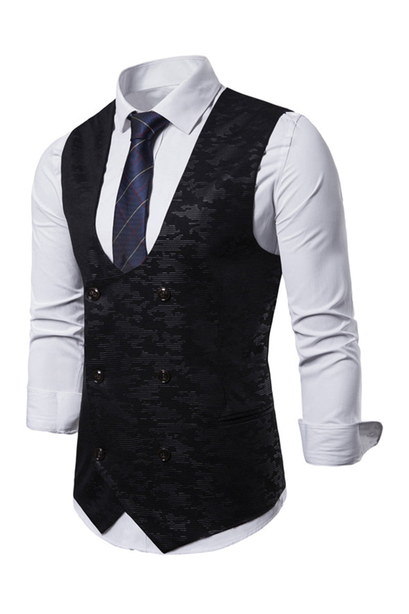 Load image into Gallery viewer, U Neck Double Breasted menn Dress Vest