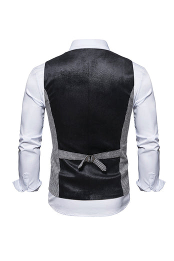 Sjal Hals Trim Double Breasted Kaffe Menn Suit Vest
