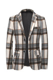 Blue Grid Blazer for menn