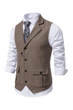 Single Breasted Lapel Navy menns dressvest