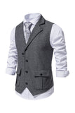 Single Breasted Lapel Navy menns dressvest