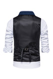 Single Breasted Lapel Navy menns dressvest