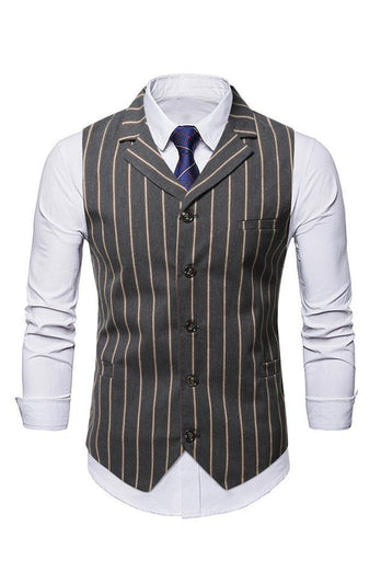 Single Breasted Notched Lapel Slim Fit herrevest