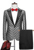 Load image into Gallery viewer, Burgund Jacquard Notched Lapel 2 Piece menns dresser