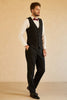 Load image into Gallery viewer, Black Shawl Lapel Single Breasted 3 Piece menn Suits
