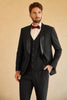Load image into Gallery viewer, Black Shawl Lapel Single Breasted 3 Piece menn Suits
