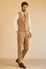 Load image into Gallery viewer, Brown Single Breasted Peak Lapel 3 Piece menn bryllupsdrakter