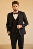 Load image into Gallery viewer, Notched Lapel Single Button Black brudekjoler for menn