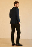 Peak Lapel Navy Bryllup menn Suit