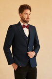 Peak Lapel Navy Bryllup menn Suit