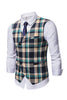 Load image into Gallery viewer, Single Breasted V-Neck Plaid menn vest
