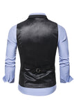 Peak Lapel Single Breasted Woolen menn vest