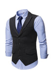 Peak Lapel Single Breasted Woolen menn vest