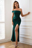 Load image into Gallery viewer, Sheath One Shoulder Black Holiday Party Dress med delt front