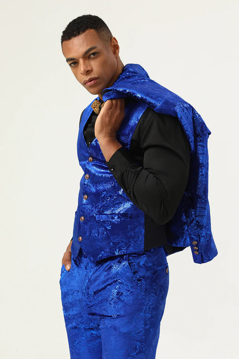 Load image into Gallery viewer, Sparkly Royal Blue Sequins 3-delt balldresser for menn