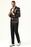 Sparkly Black og Golden Sequins Prom Blazer for menn