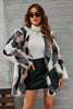Load image into Gallery viewer, Hvit og rosa sjal Lapel Midi Faux Fur Shearling Coat