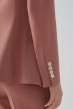 Svart Double Breasted Peak Lapel Kvinner Party Blazer