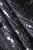 Sparkly Black Sequins Double Breasted Kvinner Prom Blazer