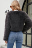 Load image into Gallery viewer, Aprikos Open Front Shearling Faux Fur Beskåret frakk