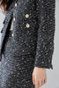 Load image into Gallery viewer, Navy Shawl Lapel Beskåret Double Breasted Kvinner Coat