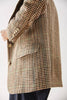 Load image into Gallery viewer, Khaki Plaid hakket jakke kvinner frakk