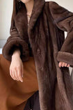 Kaffe Open Front Faux Fur Long Women Fluffy Coat