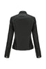 Load image into Gallery viewer, Svart glidelås frontmontert PU Women Jacket