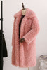 Load image into Gallery viewer, Blush Lapel Neck Long Faux Fur Women Coat