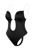 Black Cut-Out Push-Up Magekontroll Shapewear