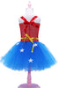 Load image into Gallery viewer, Rød og blå Star Tylle Girl Halloween kjole
