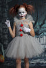 Load image into Gallery viewer, Grå tyll av skulderen Girl Halloween kjole sett