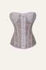 Load image into Gallery viewer, Svart stål Bone Lace Seksstjerners Flower Corsett Shapewear