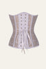 Load image into Gallery viewer, Svart stål Bone Lace Seksstjerners Flower Corsett Shapewear