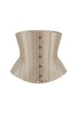 Stål Boned Bomull Lang Torso Timeglass Shapewear