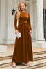 Load image into Gallery viewer, En linje juvel hals svart fløyel ferie fest kjole