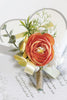 Load image into Gallery viewer, Orange håndleddet Corsage og menn Boutonniere satt for Prom bryllupsfest